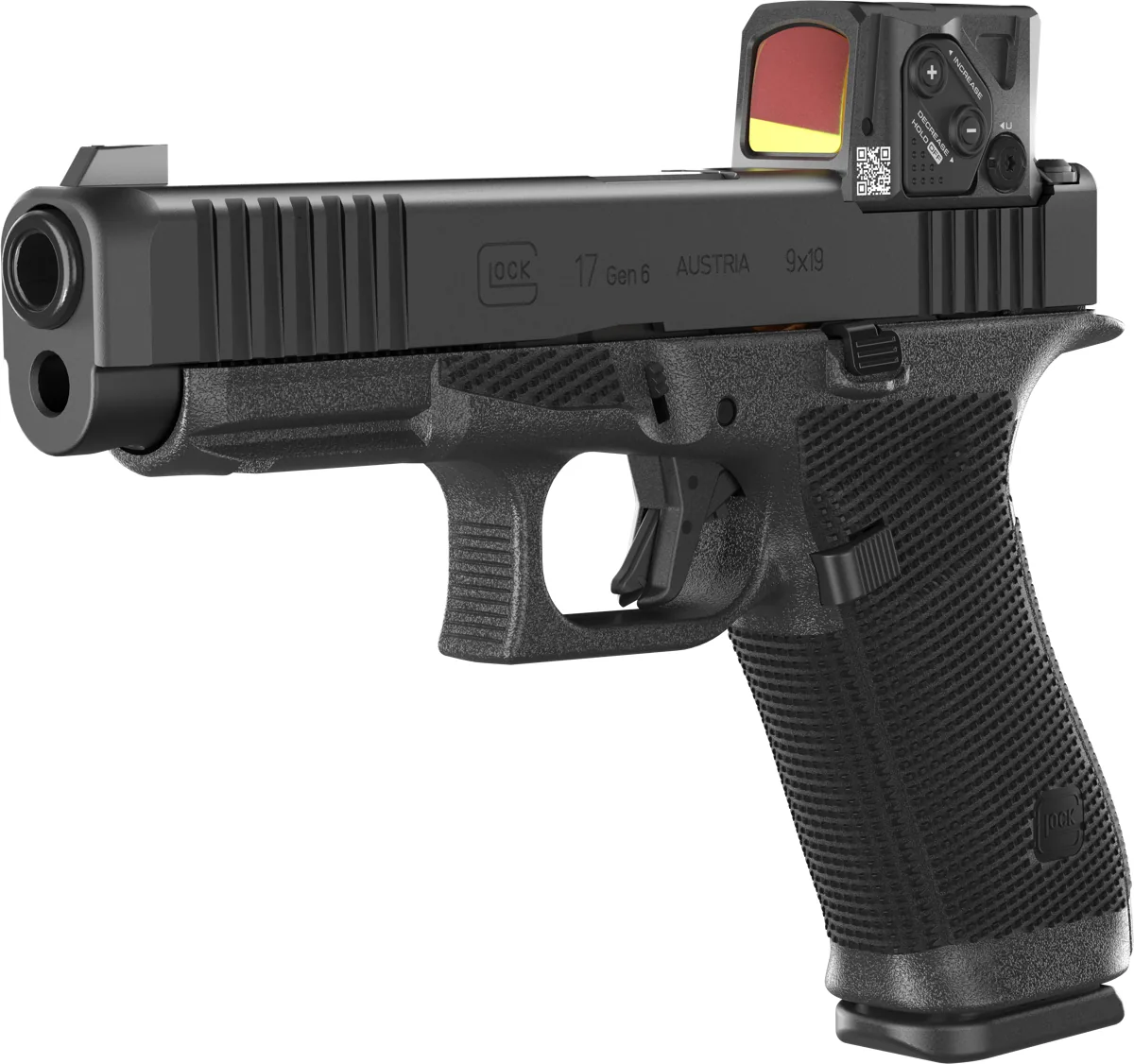 GLOCK 17 Gen6 COA, vedere la 45 de grade