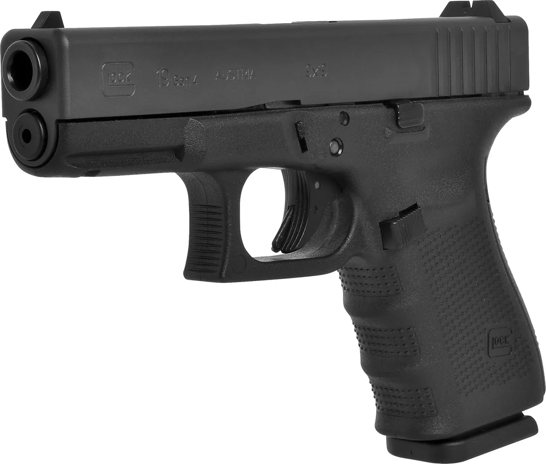 GLOCK 19 Gen4, vedere la 45 de grade