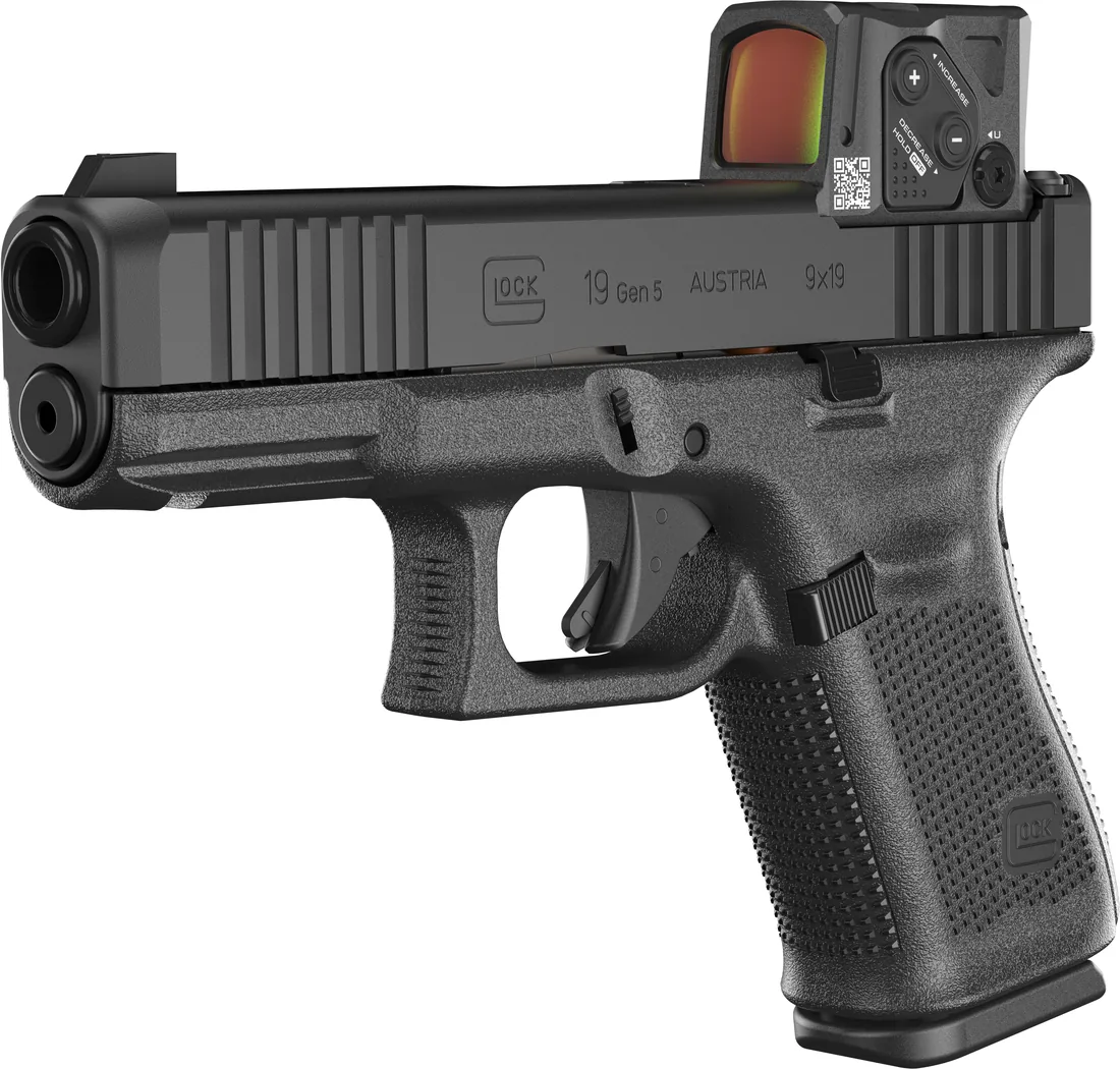 GLOCK 19 Gen5 A-Cut COA Combo, vedere la 45 de grade