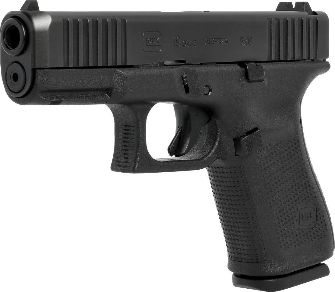 GLOCK 19 Gen5, vedere la 45 de grade