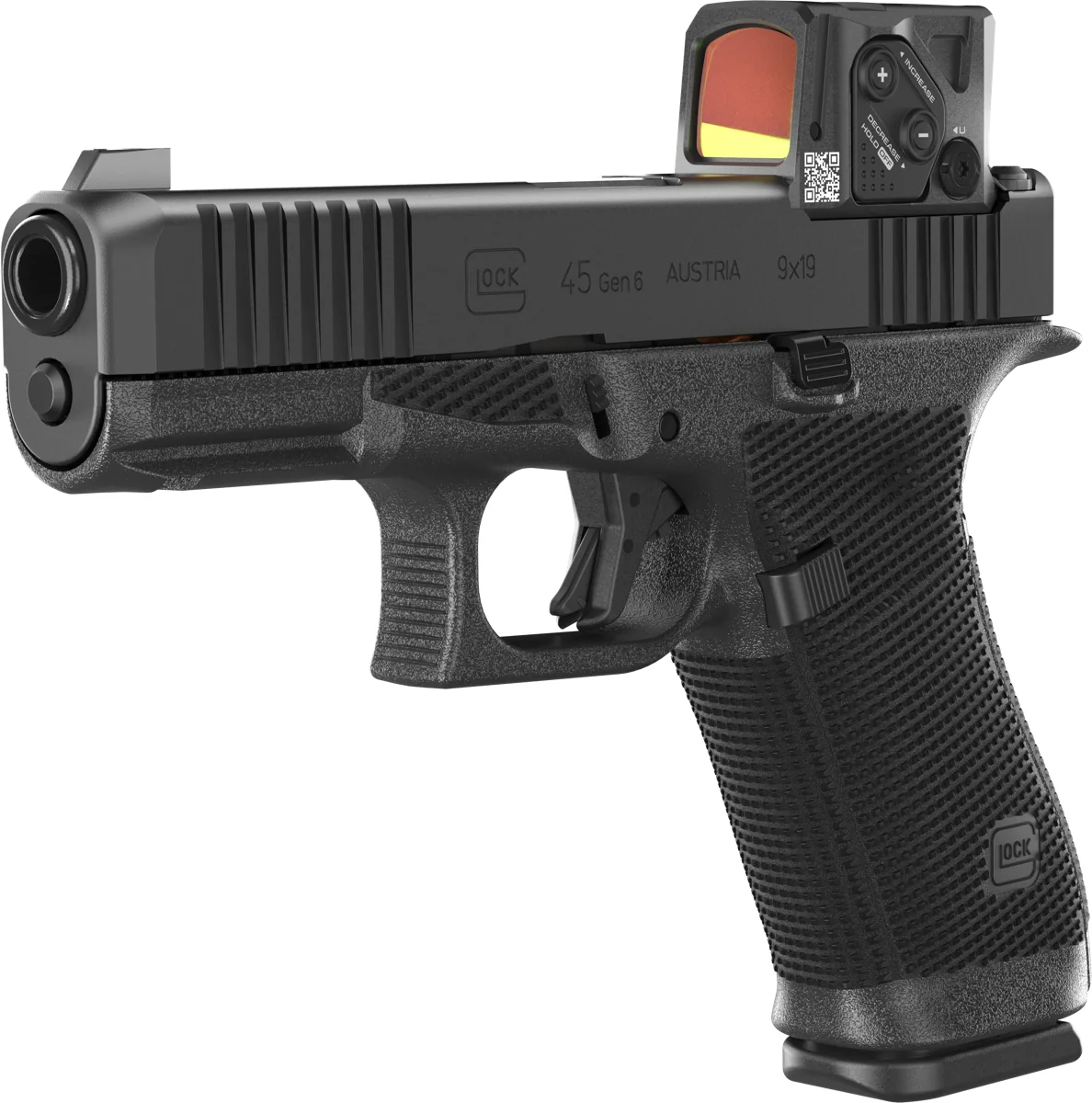 GLOCK 45 Gen6 COA, vedere la 45 de grade